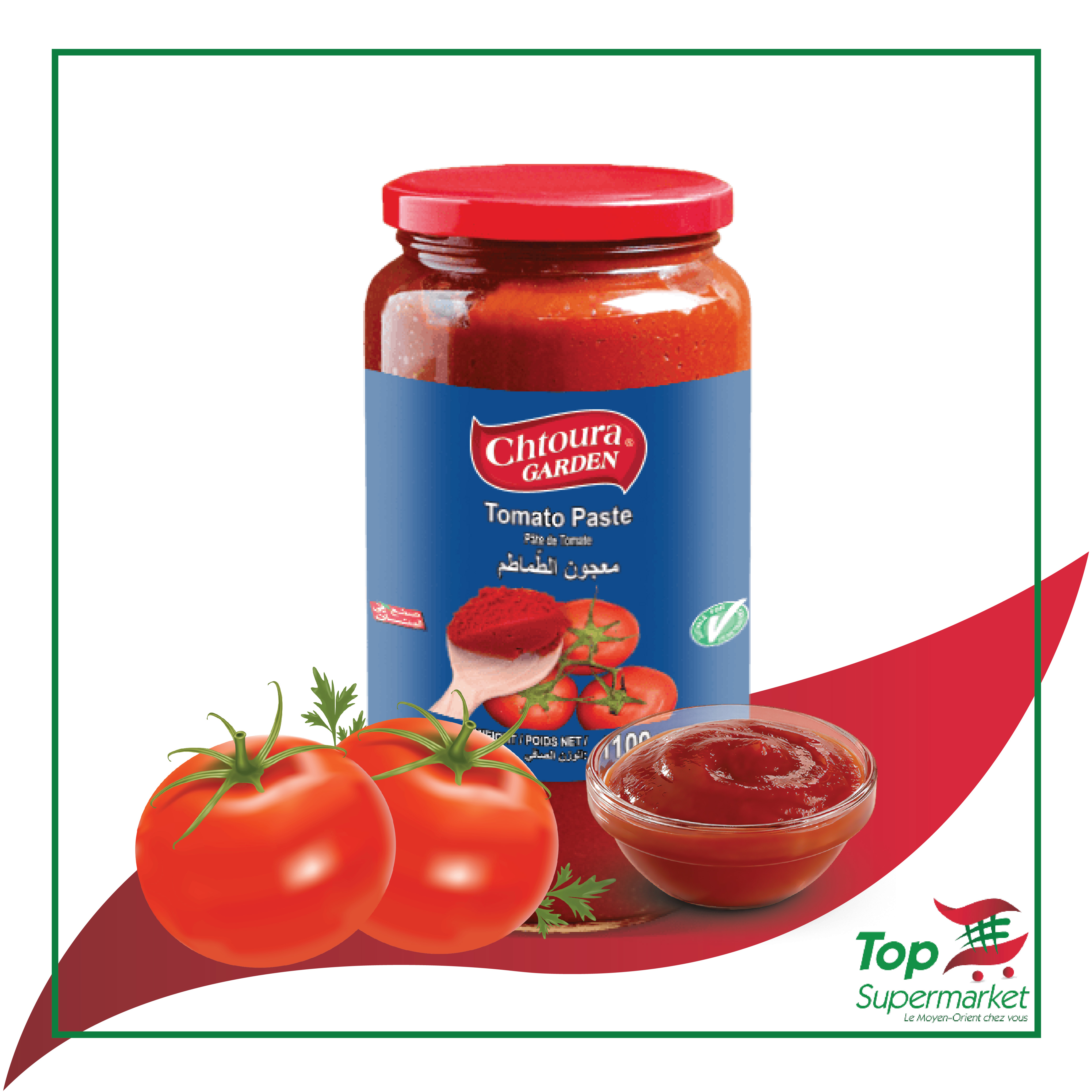 Chtoura Garden Concentrée de Tomates Bocal 1,1KG